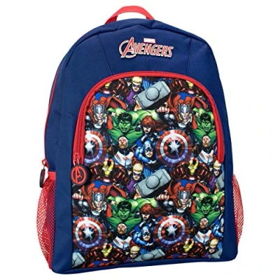 Image of Marvel Backpack For Boys Avengers Bag Captain America And Hulk Kids Backpacks Blue One Size