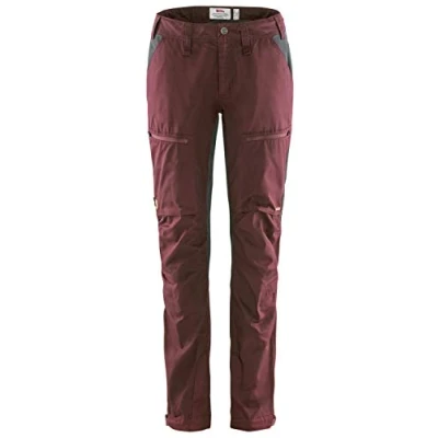 Image of FJALLRAVEN F89583 356 030 Abisko Lite Trekking TRS W Reg Dark Garnet Grey 40