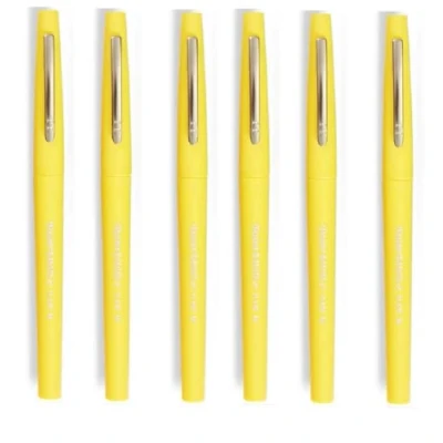 Image of Paper Mate Flair Medium Point Felt Tip Pen Yellow 6 Pack