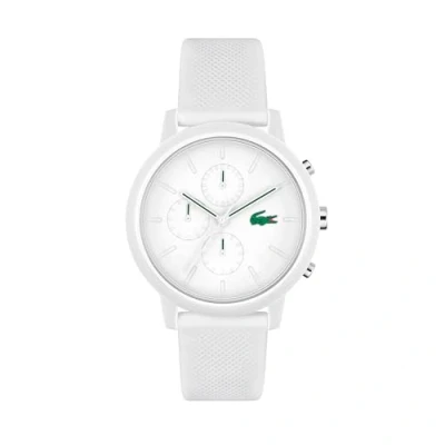Image of Lacoste Chronograph Quartz Watch for Men with White Silicone Bracelet 2011246