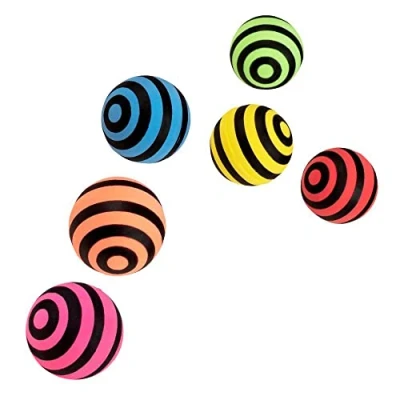 Image of Boland 30832 6 Rubber Balls 3 cm Assorted Colours 30 mm