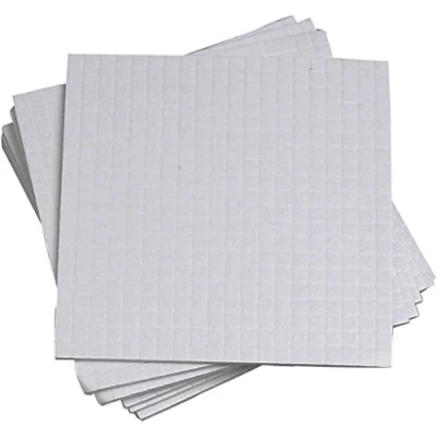 Image of Creativ 100263 3D Double sided Sticky Foam Pads for Crafts, size 5x5x1 mm, 10 sheets, White