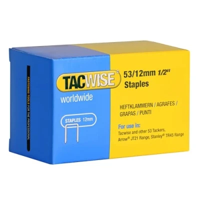 Image of Tacwise 0450 Type 53 / 12 mm Galvanised Staples, Pack of 5000