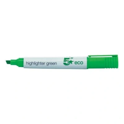 Image of 5 Star Eco Highlighter 1 5mm Line Green Pack 10