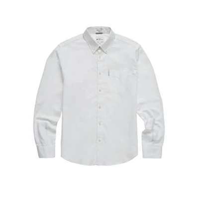 Image of Ben Sherman Men&#039;s Plus Size Organic Cotton Oxford Shirt White 4XL