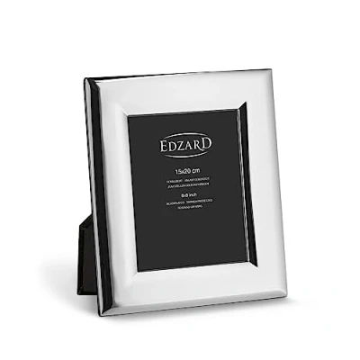 Image of Edzard Photo Frame Positano, 6x8 inch (15x20 cm), Silver Plated Picture Frame, Tarnish Protected