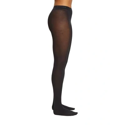 Image of ESPRIT Women&#039;s Cotton W TI Opaque Plain 1 Pair Tights, Black (Black 3000), XL