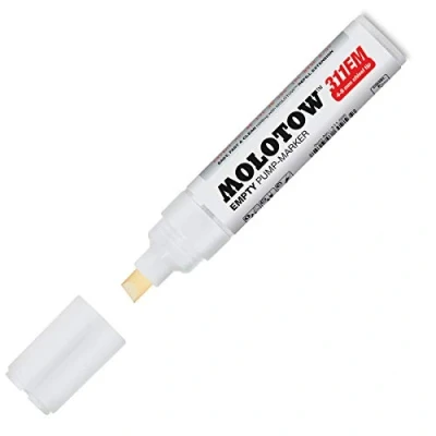 Image of Molotow One4All 311EM Empty Marker with the patented Flowmaster™ pump valve and 4 8mm Chisel Tip