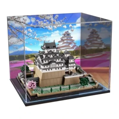 Image of Acrylic Display Case Box Compatible Lego 21060 Building Himeji Castle Model, Protection, Dustproof Gift Transparen,Compatible with (Only )