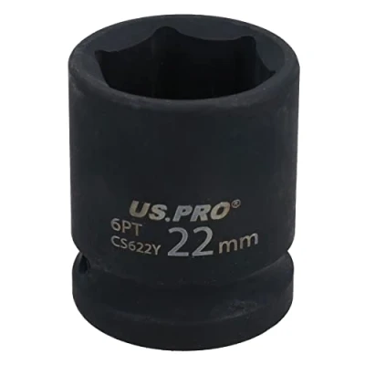 Image of 22mm Metric Shallow Impact Impacted European Style Socket 1/2&quot; Drive 6 Sided