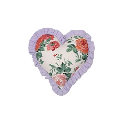 Image of Cath Kidston Cushion 1 x 30 Year Heart Rose Poly Filled 100% Cotton 35 35cm