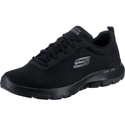 Image of Skechers Sport FLEX Advantage Trainers, Men&#039;s, Size: 7.5, Black Textile