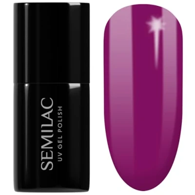Image of SEMILAC Gel Nail Polish Long Lasting and Easy to Apply Perfect for Home Professional Manicure Pedicure 034 Mardi Gras UV Polish, 7 ml.