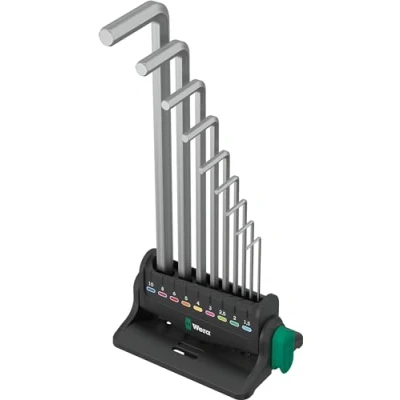 Image of Wera 950/9 Hex Plus 8, L Key Set, Metric, Chrome Plated 05022102001