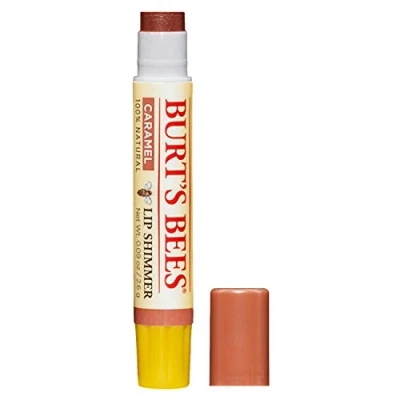 Image of Burt&#039;s Bees 100% Natural Moisturising Lip Shimmer, Caramel with Shea Butter, Beeswax and Vitamin E, 2.6g