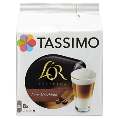 Image of Tassimo L&#039;OR Latte Macchiato Coffee Pods (16 pods, 8 servings)