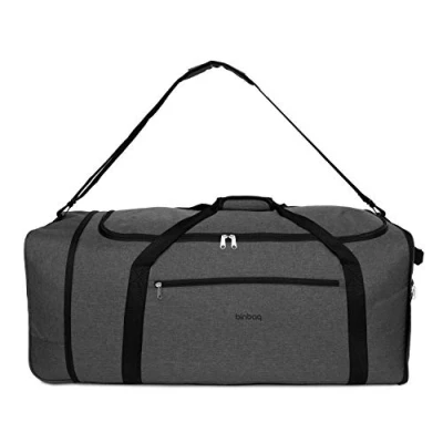 Image of Blnbag M4 Rolling Travel Bag Soft Luggage Bag, Lightweight Foldable with Wheels, Roller 90 Liters, Black Anthrazit