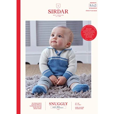 Image of Sirdar Snuggly 100% Merino 4 ply Knitting Pattern Booklet 5263 Sweater &amp; Bootees