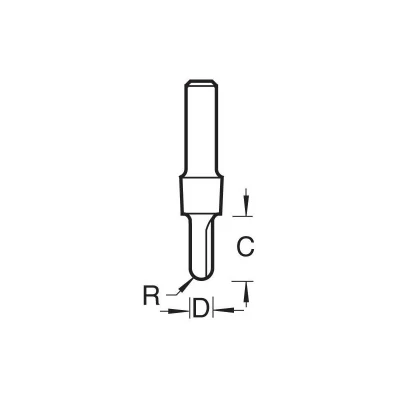 Image of Trend Radius 6.3mm x 12.7mm Diameter C054X1/4TC