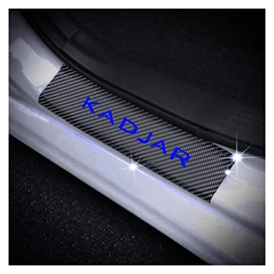 Image of Car Door Sill Protector for Ren Ault KADJAR 4PCS Scuff Plate Carbon Fiber Stickers Accessories