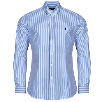 Image of Polo Ralph Lauren LONG Sleeve Sport Shirt, Men&#039;s, Size: Large, Light blue/white