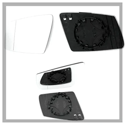 Image of Fits Mercedes C Class, For 2011 to 2014 Heated Base Wide Angle Wing Mirror Glass (W204) LEFT HAND (UK Passenger Side)