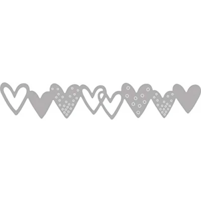 Image of Rayher Punching Template: Garland of Hearts, colourless, 10,6x1,9cm