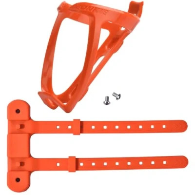 Image of zonkie Bicycle Bottle Cages, Plastic Bike Holder with Cage Mounting Base (Orange)