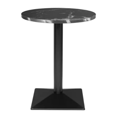 Image of Bolero Complete Table Round Black Stone Effect 600mm