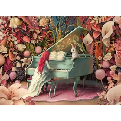 Image of Ravensburger Rabbit Recital 500 Piece Jigsaw Puzzle for Adults and Kids Age 10 Years Up Animals