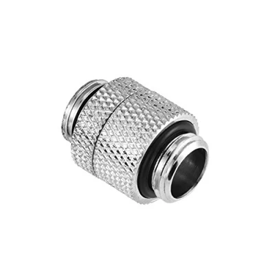 Image of Richer R Brass G1/4 Thread Water Cooling Adapter for Computer, 360 Degree Rotating Extender (Black/Silver)