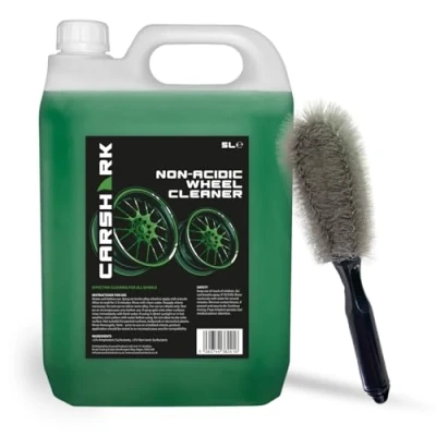 Image of CARSHARK Wheel Cleaning Kit, Non Acidic Cleaner 1 x 5 L and Brush (Black)