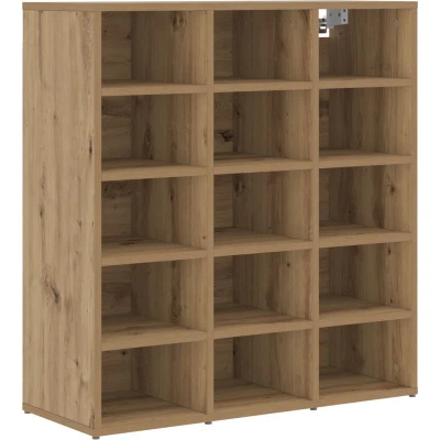 Image of Shoe Cabinet Artisan oak 52.5 x 30 50 cm Engineered wood Vidaxl