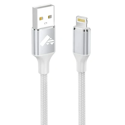 Image of Aioneus iPhone Charger, 2M Charger Cable MFi Certified Lightning Fast Charging Lead Nylon USB for 14 13 12 11 Pro Max XS XR X 8 7 6 Plus 5 SE