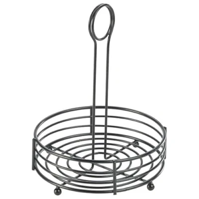 Image of Genware Black Wire Table Caddy 6.5 x 8.5inch / 16.5 21.5cm Single of 1