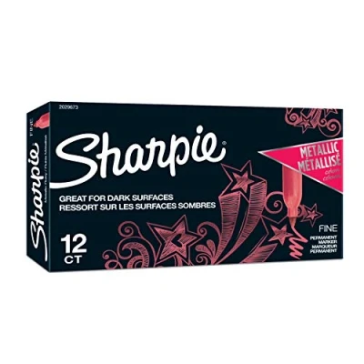 Image of Sharpie Metallic Permanent Markers, Fine Point, Ruby, 12 Count Marker (2029673)