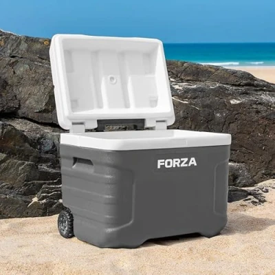 Image of FORZA IceGuard Wheeled Cooler Box Portable Ice Chest with Handle &amp; Wheels Keeps Contents Cold for 72 Hours Ideal Beach, BBQ or Team Sports [20L 41L 47L 98L] (20L Capacity)