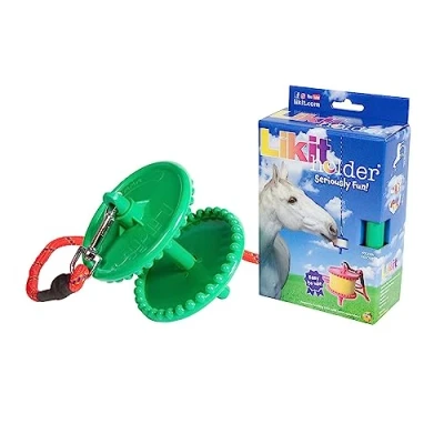 Image of Likit Holder Green Stable Toy for Horses, use with Horse Treats Help Boredom