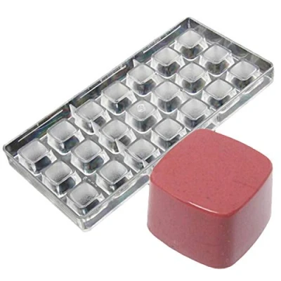 Image of DUBENS Square Shape Polycarbonate Chocolate Mould DIY Handmade PC Pastry Tool