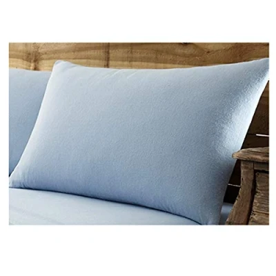 Image of GC GAVENO CAVAILIA Flannelette Plain Dyed HW Pillow Cases Blue