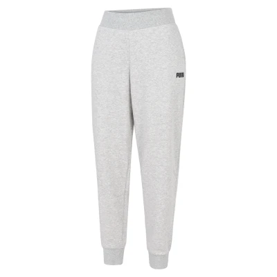 Image of PUMA Womens Essentials Full Length Closed Women&#039;s Sweatpants Light Gray Heather S