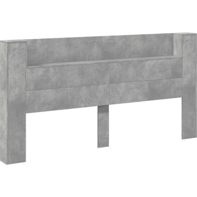 Image of vidaXL Headboard Concrete Grey 200 x 16.5 103.5 cm Engineered Wood