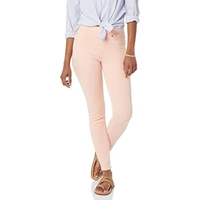Image of Amazon Essentials Women&#039;s Stretch Pull On Jeggings (Available in Plus Sizes), Coral Pink, 10