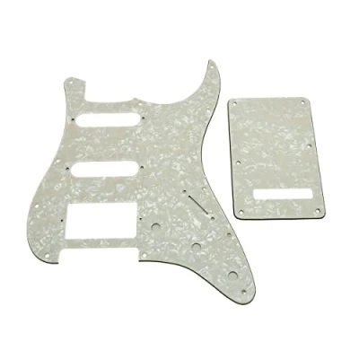 Image of Dopro Strat HSS Guitar Pickguard ST Back Plate Tremolo Cover for USA/Mexican FD Aged Pearl