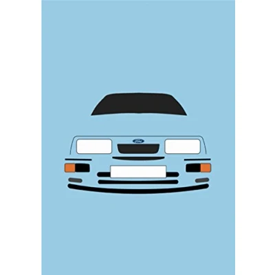 Image of Ford Sierra RS Cosworth Retro Motor Company Greeting Card