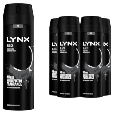 Image of Lynx Black Bodyspray 200 ml x 5 pack