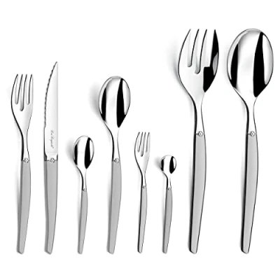 Image of Lou Laguiole Jet Sablé Cutlery Set 74 Pieces