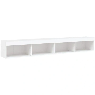 Image of vidaXL TV Cabinets with LED Lights 2 pcs White 100x30x30 cm