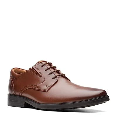 Image of Clarks Men&#039;s Clarkslite Low Oxford, Tan Leather, 9 UK