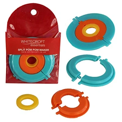 Image of Whitecroft Essentials Split Pom Maker in 2 Parts for Easy Making of 3 Different Sizes
